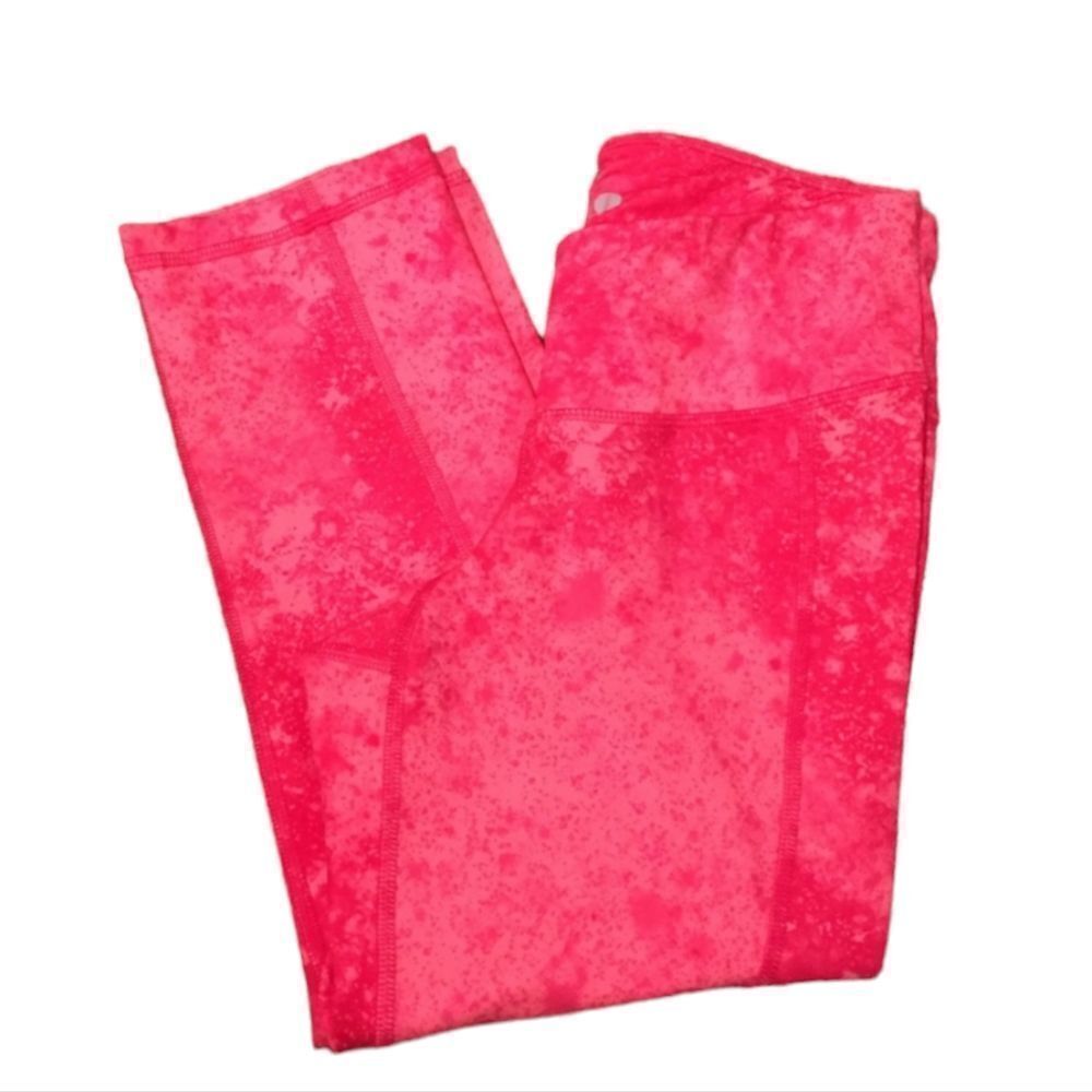 Pink Cropped Workout Leggings